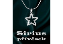 Sirius přívěsek - strass stříbřený